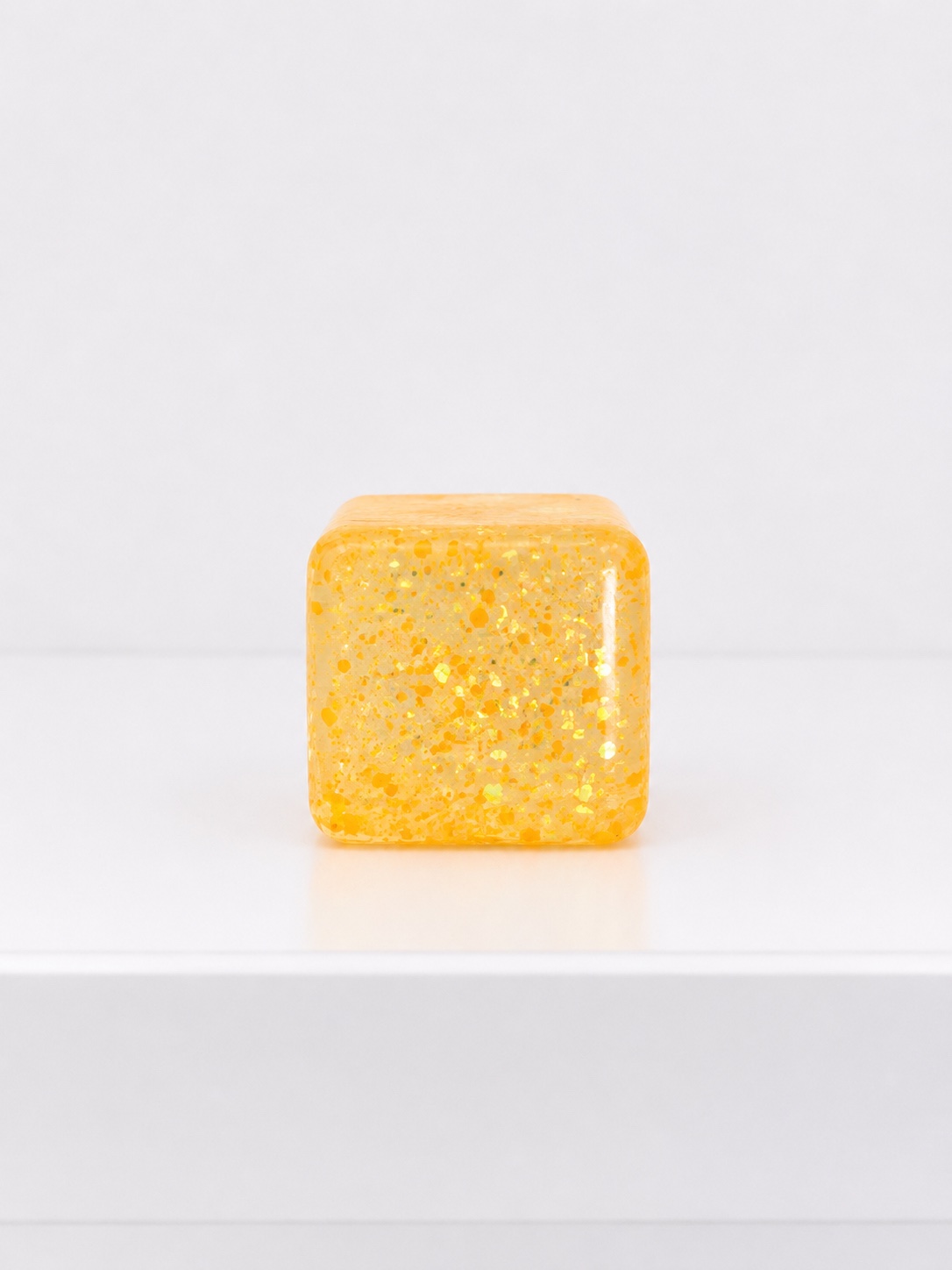 Orange Glitter Cube