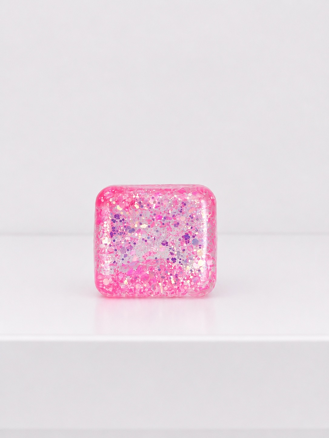 Pink Glitter Cube