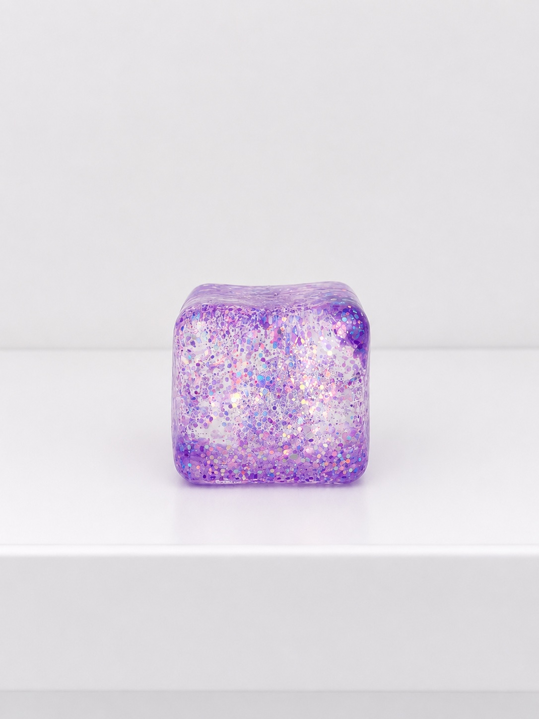 Purple Glitter Cube
